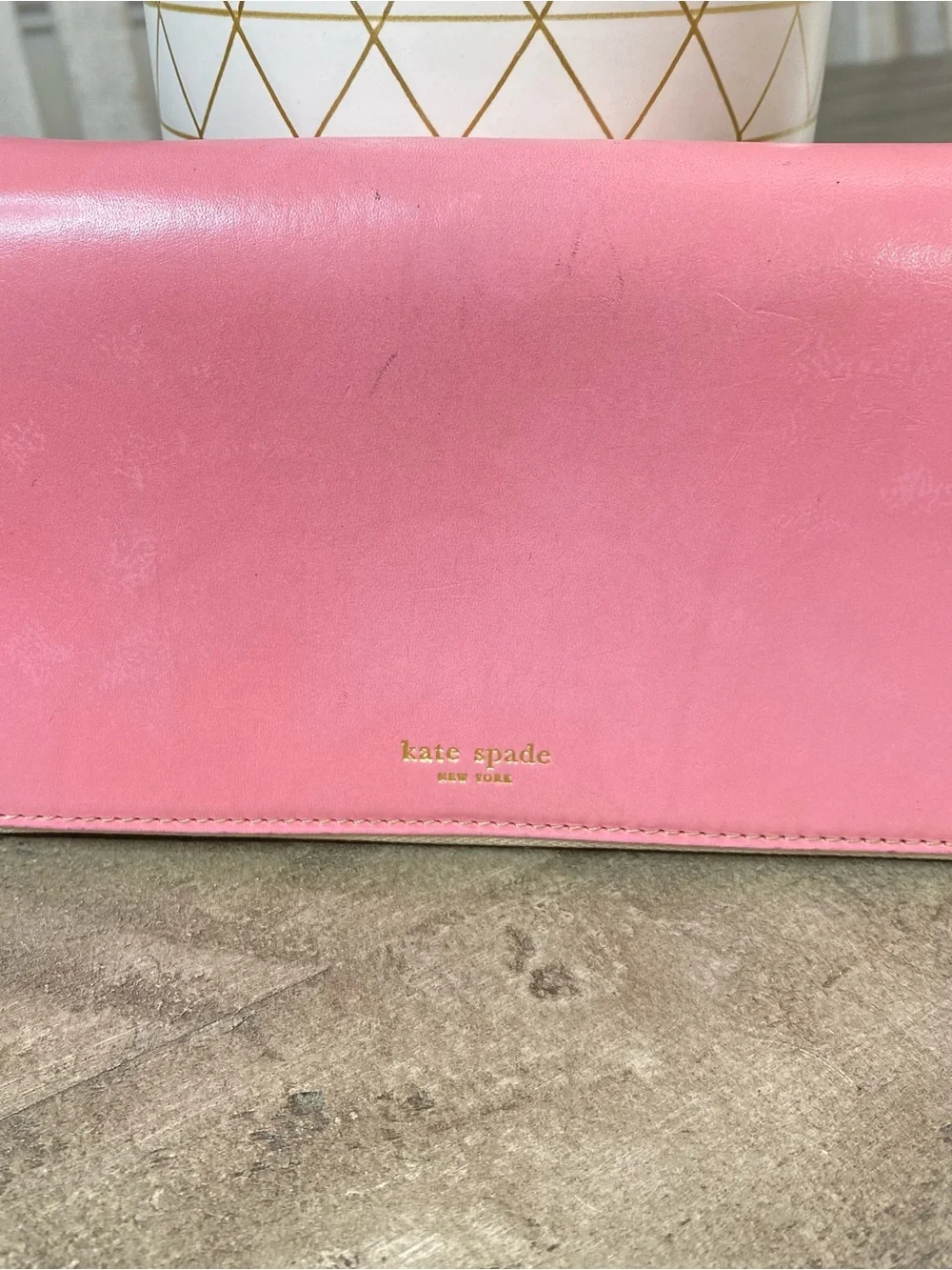 Kate Spade New York Pink Leather Zip Around Continental Wallet